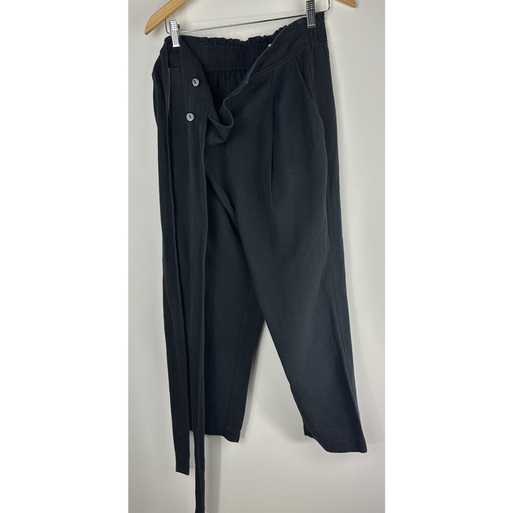 Apiece Apart Isa Wrap Pant Linen Cotton Blend Tie Waist Relaxed Trouser Size 4 - Picture 12 of 16